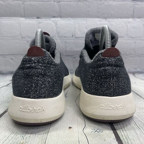 Allbirds Sneakers Men's Size 10 Tree Dashers Dark Grey Wool Runner Casual Shoes - Picture 6 of 14